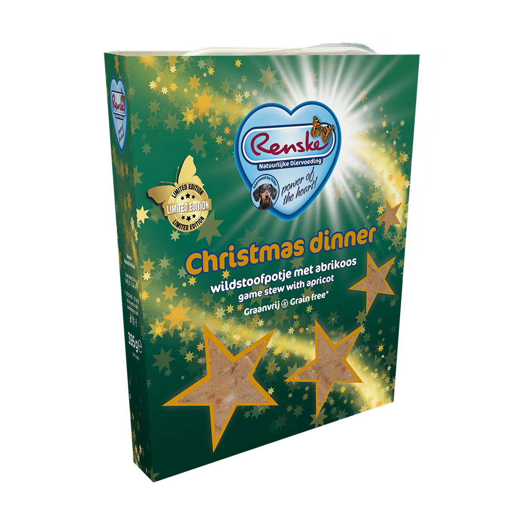 ドッグフード reednier Special Edition Renske Hondenvoer Vers Gestoomd - Kerstdiner 395g